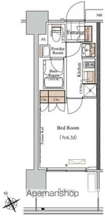 ブランシエスタ西船橋【4階】の間取り
