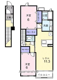 グレース・ガーデンⅢ【2階】の間取り