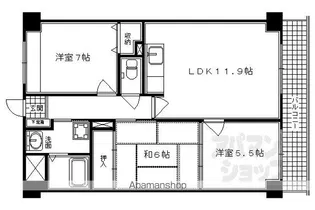ベルスーズ西陣【503号室】の間取り