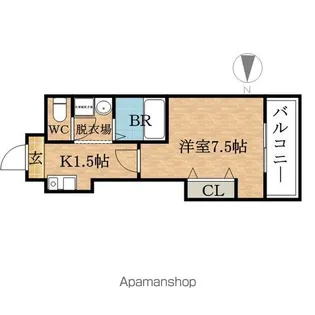 S−FORT弁天町【8階】の間取り