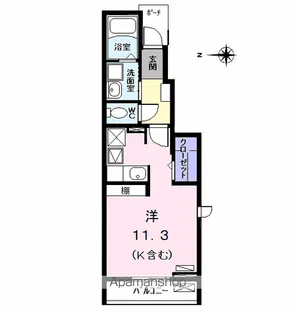 ゴルドグランツ稲西【1階】の間取り