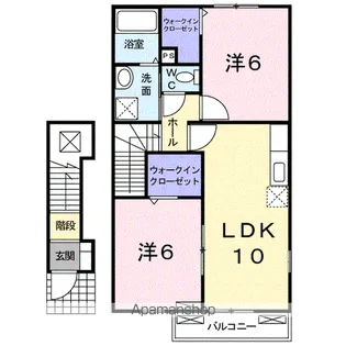 イストワールⅡ【2階】の間取り