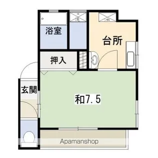 グリーンサイドこだま【1階】の間取り