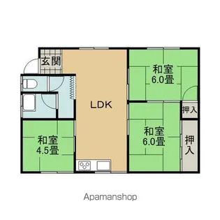 愛媛県今治市高地町2丁目【一戸建】の間取り