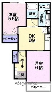 ホルティー エメロード【1階】の間取り