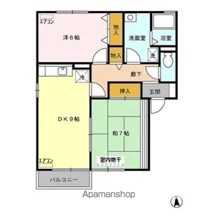 ロイヤルガーデン B【2階】の間取り