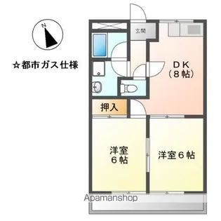 サニー加島【203号室】の間取り