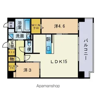 ウェルス天神南【2階】の間取り