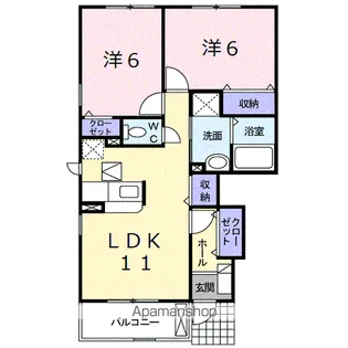 ロータス鳥生 C【1階】の間取り