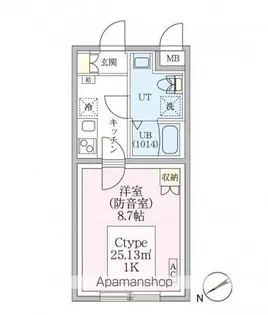 スカイラシクラス平和台【203号室号室】の間取り