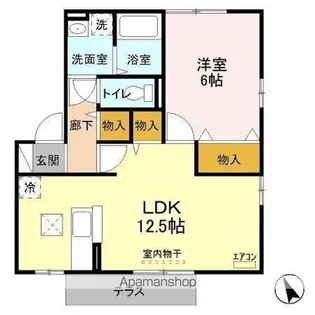 マサーレ・オガワ B棟【1階】の間取り