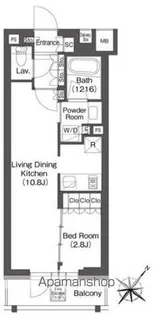 レフィールオーブ代々木【4階】の間取り
