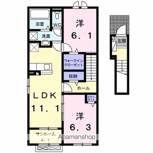 クレストⅡ【203号室】の間取り