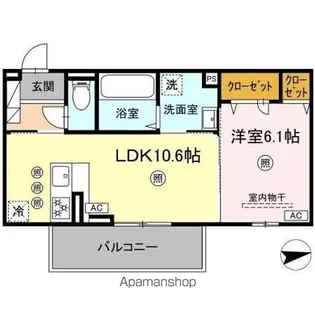 グランツェーレ鷹辻【3階】の間取り