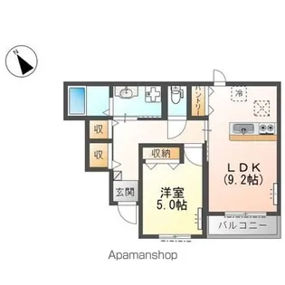滋賀県彦根市高宮町【アパート】の間取り