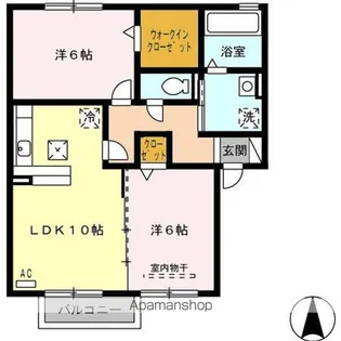 プラム F棟【1階】の間取り