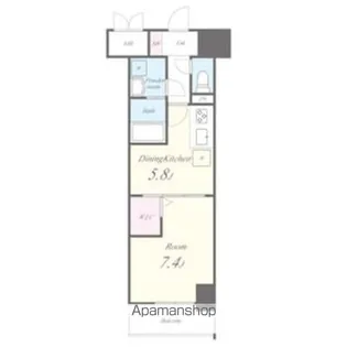 グランパークタワー【8階】の間取り