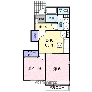 シャン バティールB【1階】の間取り