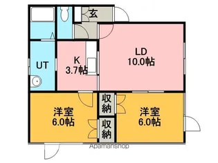 イマジン【102号室】の間取り