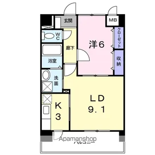 スカイシャトレ柚須【10階】の間取り