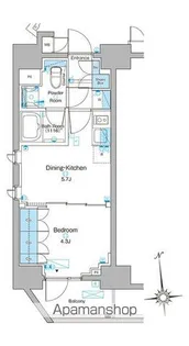 ブラウ東上野【14階】の間取り