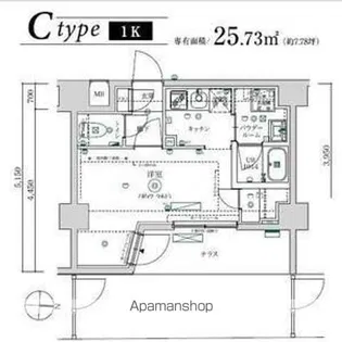 MAXIV武蔵新城TRE【1階】の間取り
