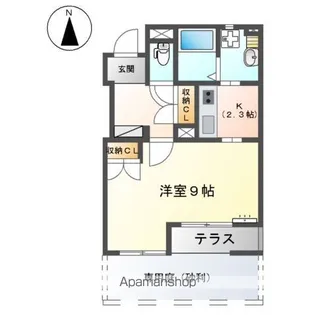 シャトー・シャルマンⅡ【1階】の間取り