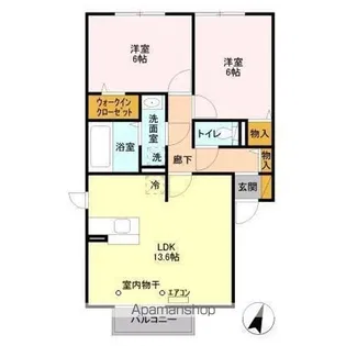 ポルト ボヌール A【2階】の間取り