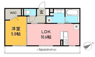 ペリゴール・ブラン【2階】の間取り
