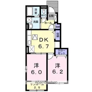 デア・フィオーレⅡ【1階】の間取り