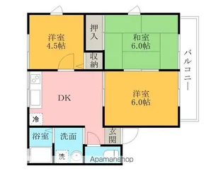レトアいぶき【206号室】の間取り