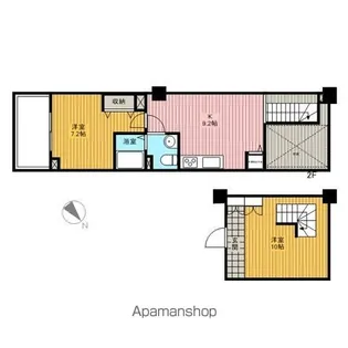 レジデンスシャルマン月島【332号室】の間取り