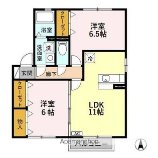 フェリーチェ D【2階】の間取り