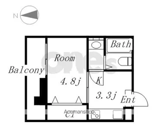 吉川屋ビル【5E号室】の間取り