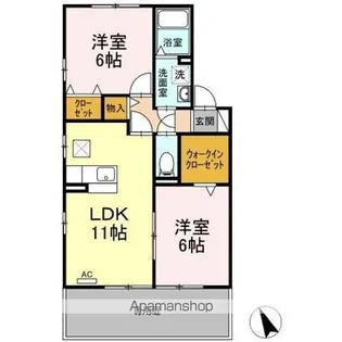 カトルセゾン A【1階】の間取り