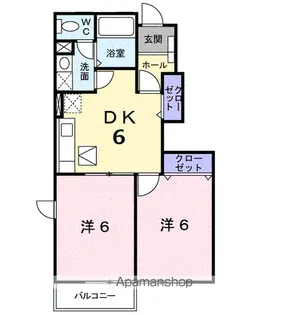 サンハウス【1階】の間取り