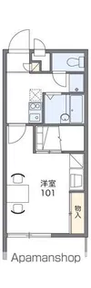 レオパレスアデッソⅢ【206号室】の間取り