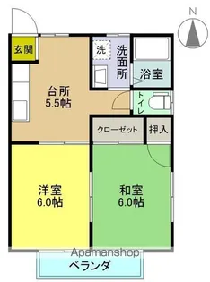 第2しらさぎ荘【1階】の間取り