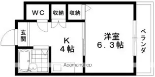リバージュマンション【102号室】の間取り