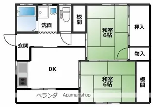 朝美2丁目藤田住宅【2階】の間取り