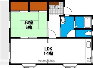 シティパレス西崎【2階】の間取り