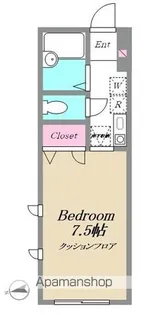 ハーミットクラブ砧【101号室】の間取り