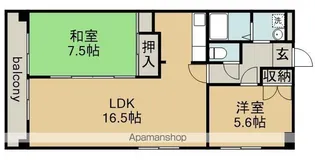ユーハイムカシワバラ【2階】の間取り