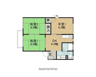 フレグランスK B棟【201号室】の間取り