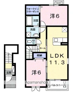 ペルシーモA【2階】の間取り