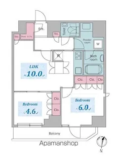 ドゥーエ日暮里【5階】の間取り