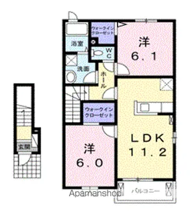 ドリームパレスA【2階】の間取り