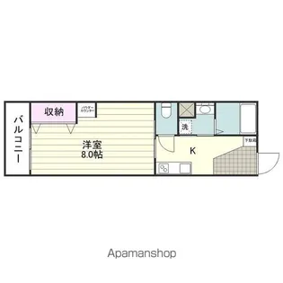 グランヴェルデ上荒田【102号室】の間取り