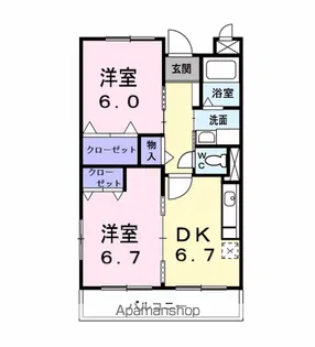 グランドハイツ深川【2階】の間取り