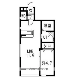 RETRO BASE(レトロ・ベース)【101号室】の間取り